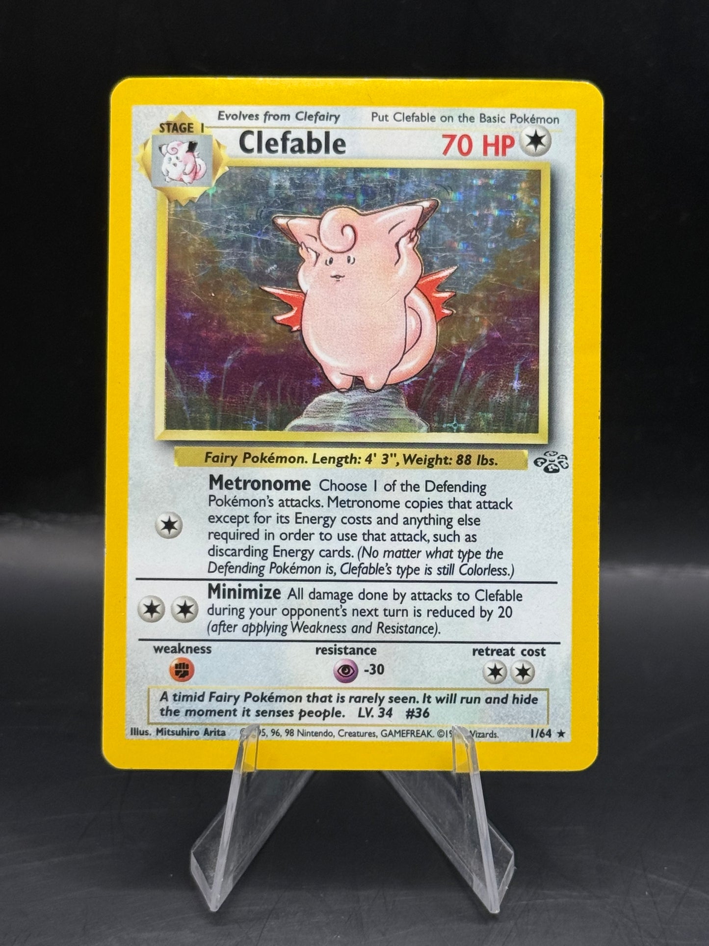 Pokemon Jungle Clefable Holo 1/64 L/P