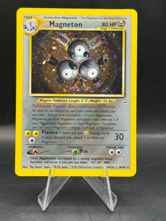 Pokemon Neo Revalation Magneton Holo With Swirl 10/64 L/P+