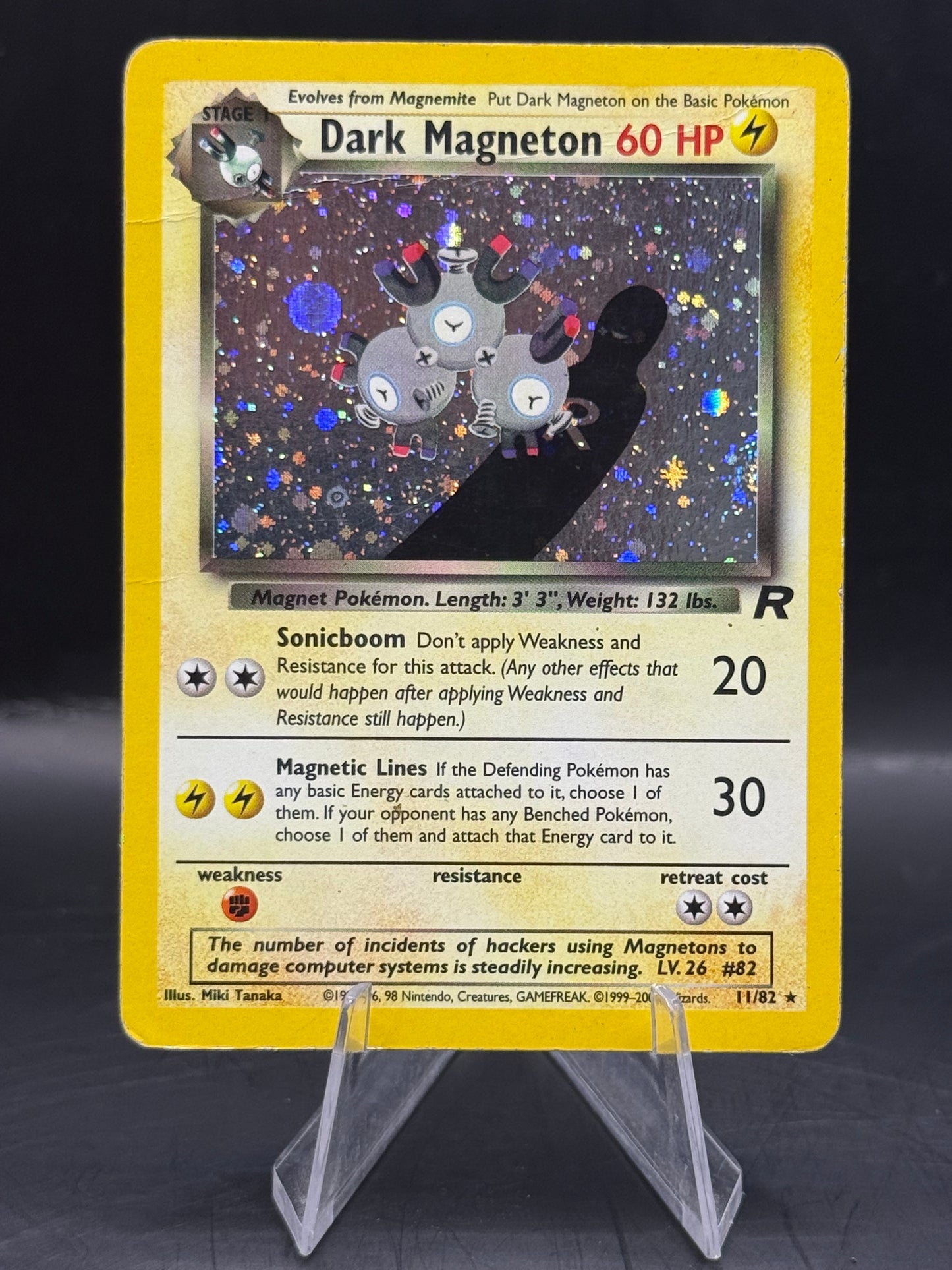 Pokemon Rocket Dark Magneton 11/82 Damaged