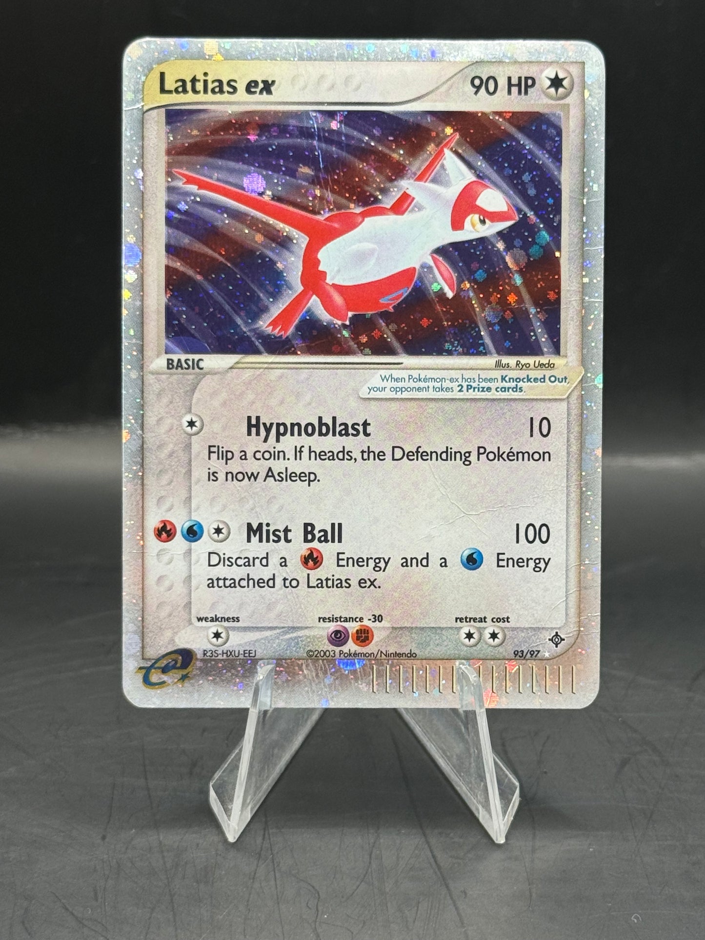 Pokemon Latias ex 93/97 With Swirl Damaged