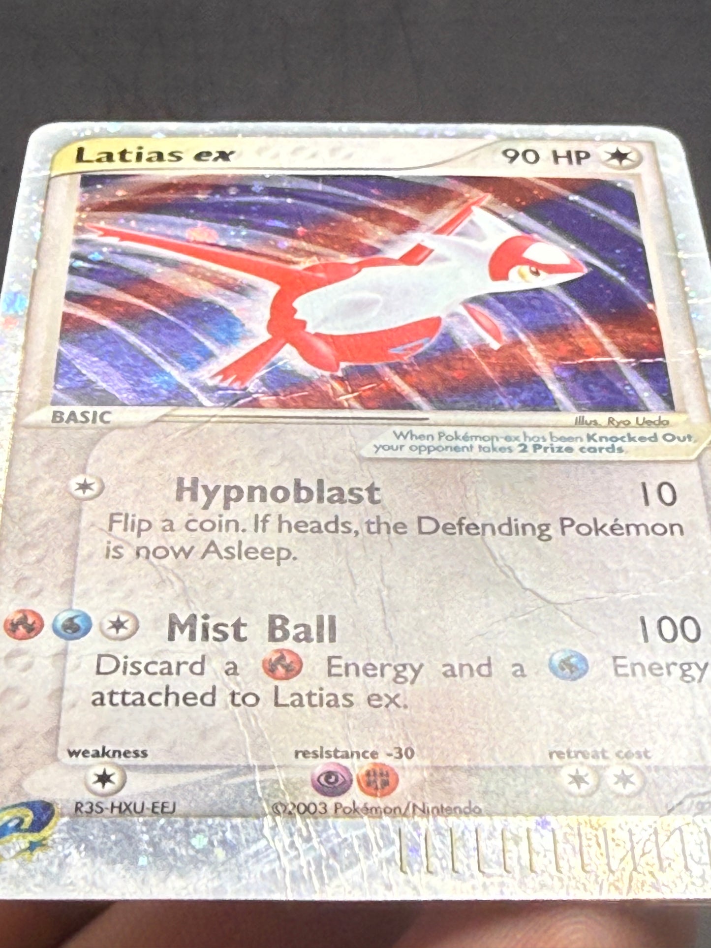 Pokemon Latias ex 93/97 With Swirl Damaged