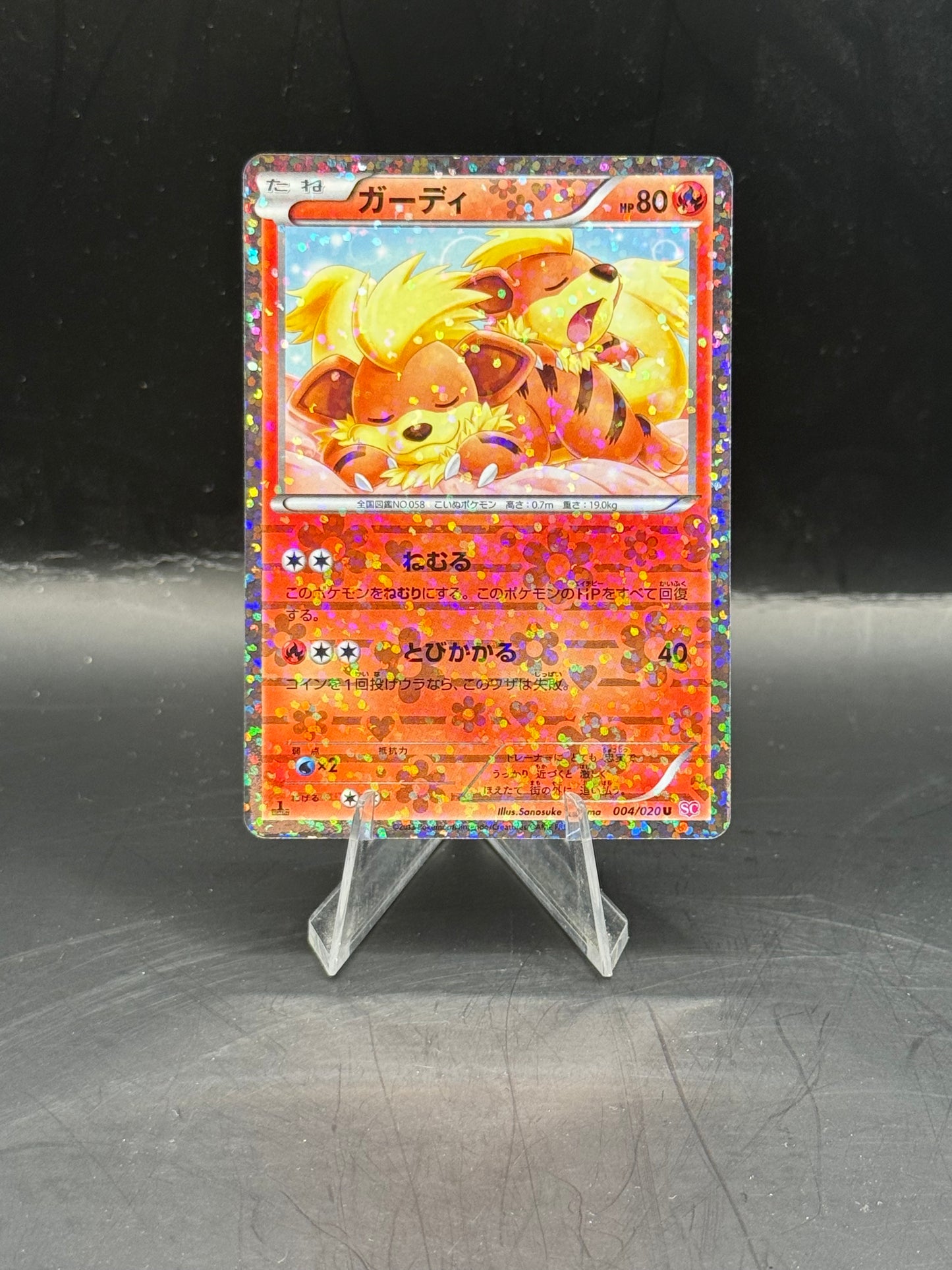 Pokemon Japanese Growlithe 004/020 (L/P+)