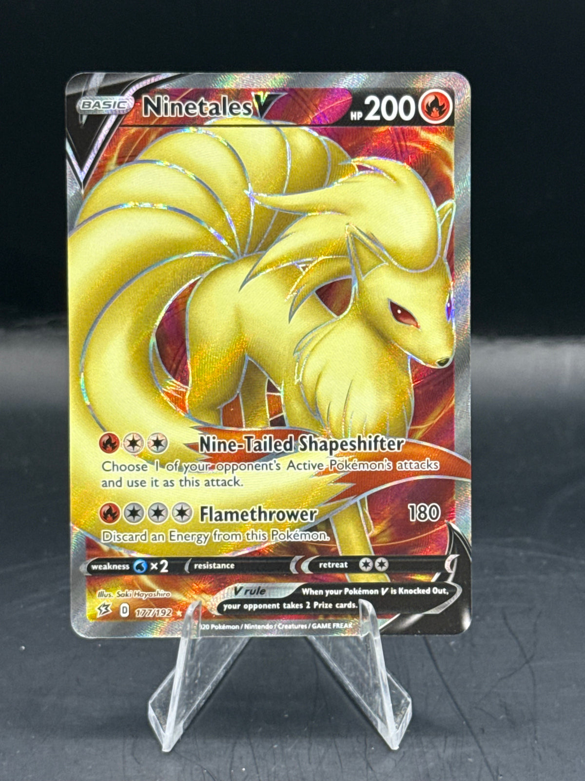 Pokemon Ninetales V 177/192 (N/M)