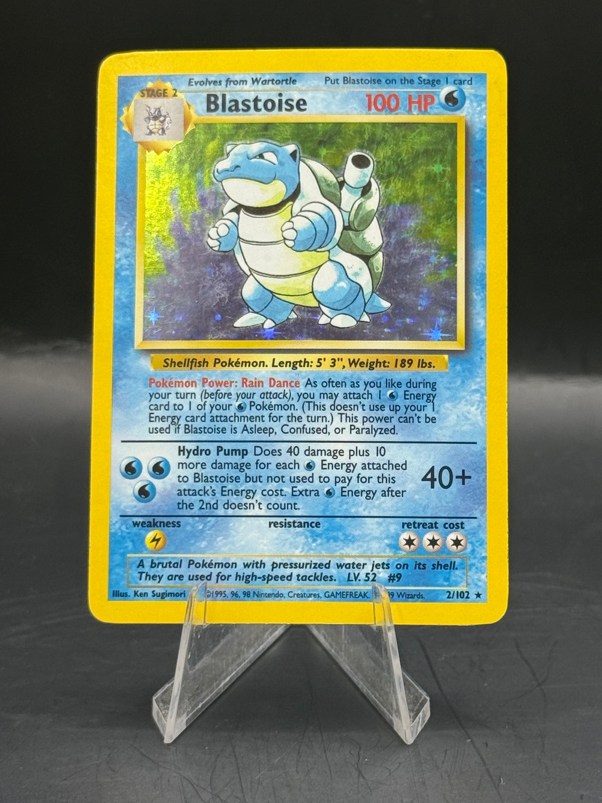 Pokemon Blastoise Base Set Holo 2/102 (L/P)