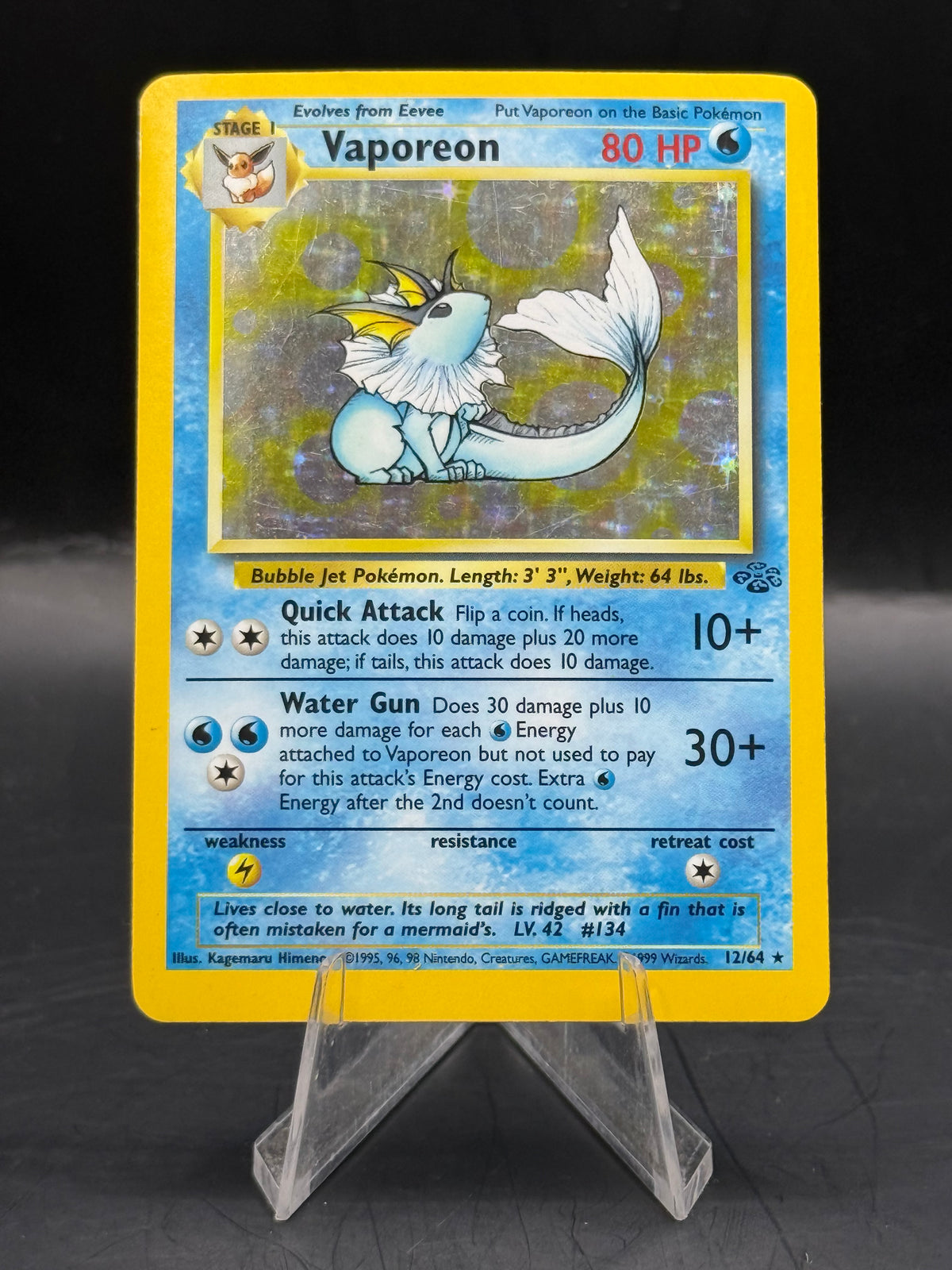 Pokemon Vaporeon Jungle Holo 12/64 (L/P)