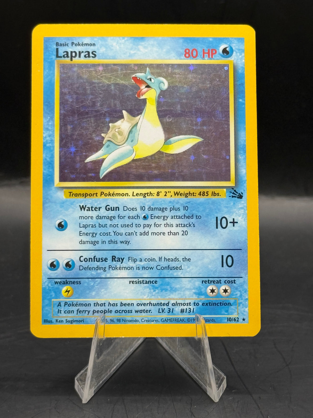 Pokemon Lapras Fossil Holo 10/62 (L/P)