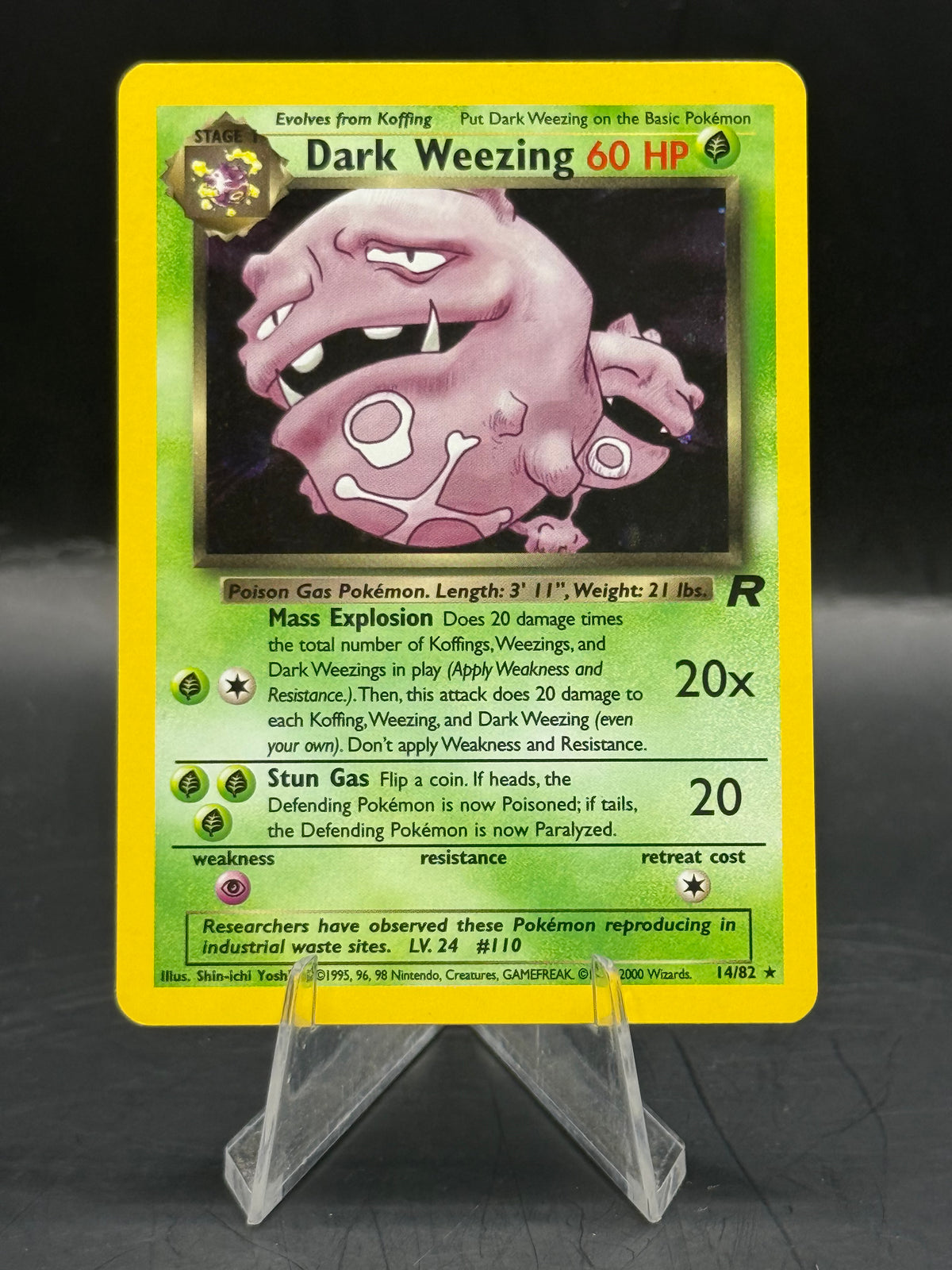 Pokemon Dark Weezing  Holo 14/82 (Excellent)