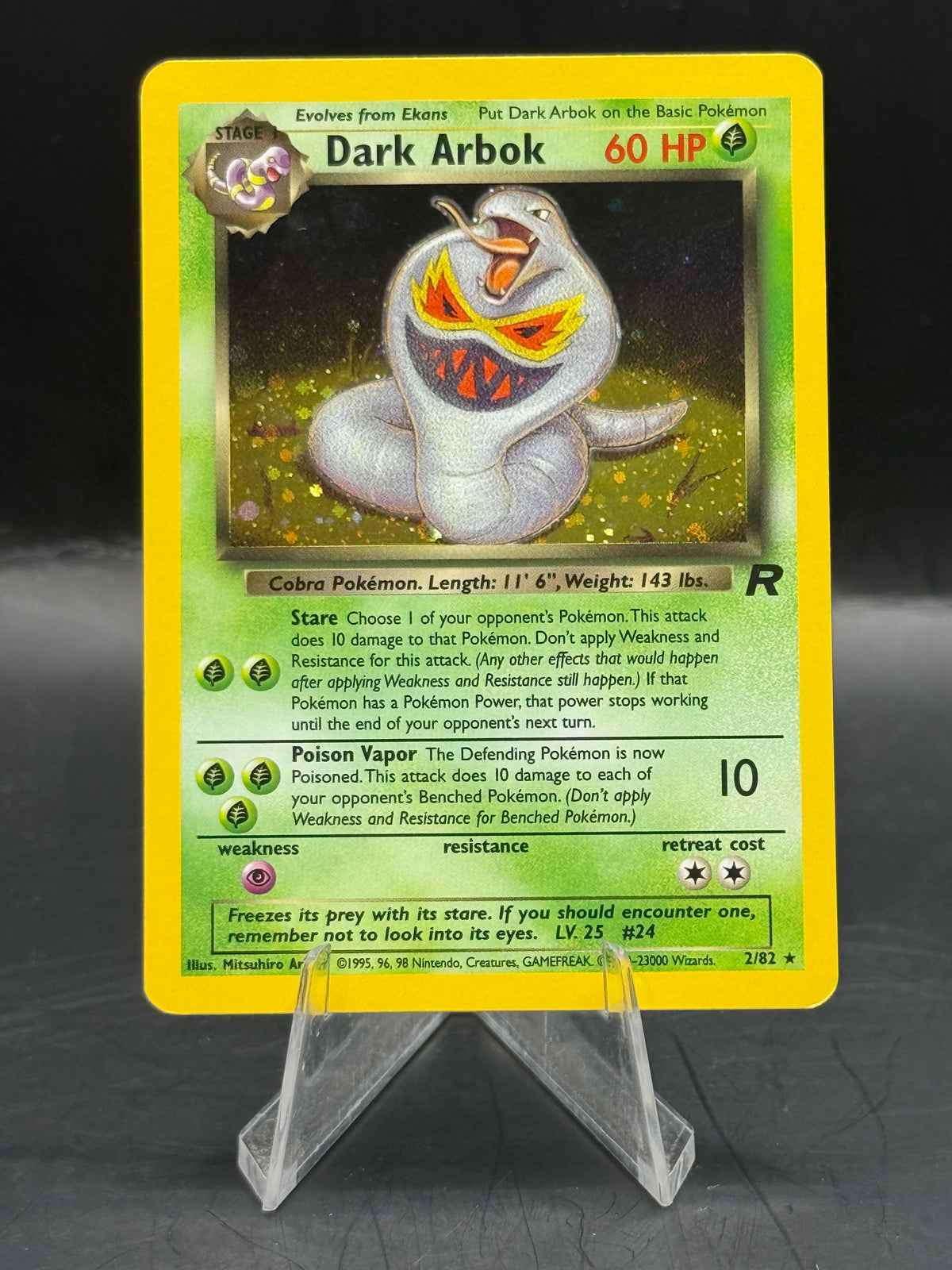 Pokemon Dark Arbok Holo 2/82 (Excellent)