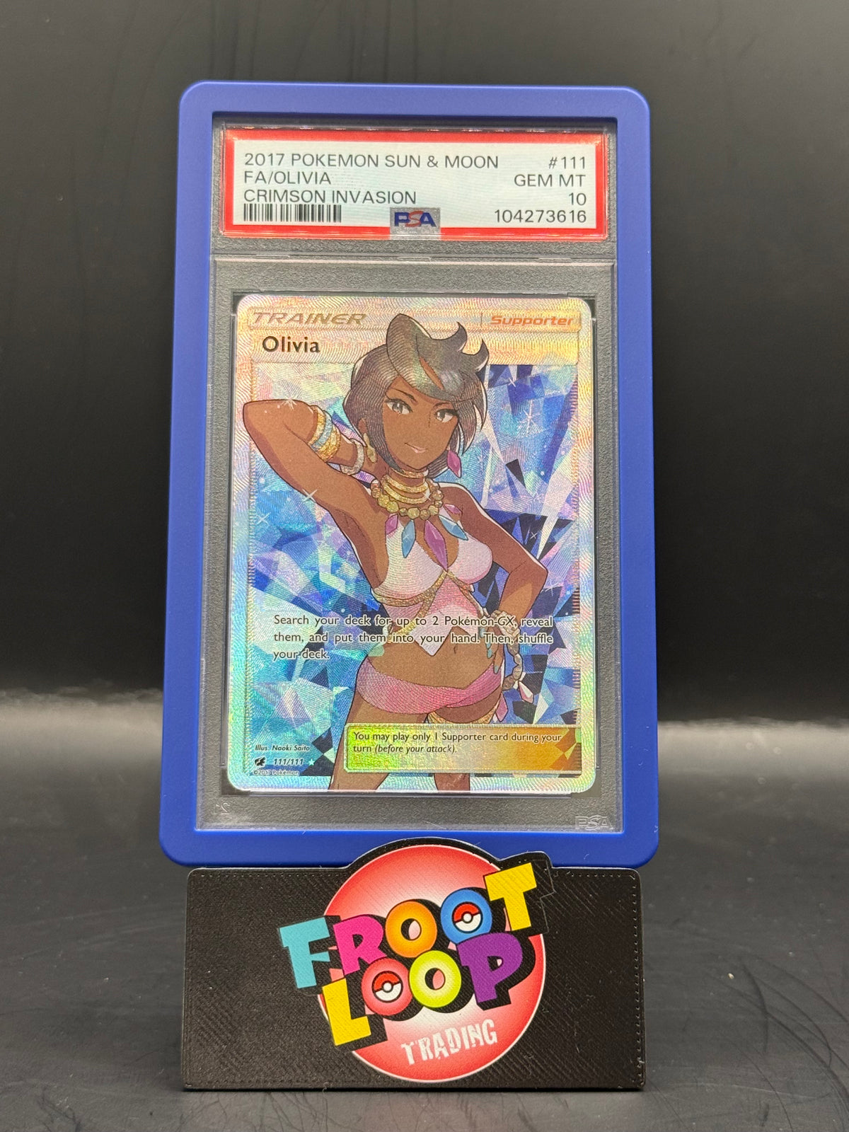 PSA GEM MINT 10 Olivia 111/111 - Free Bumper Included
