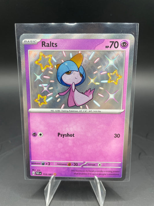 Pokemon Ralts Baby Shiny Paldean Fates 153/091 (Nm+)