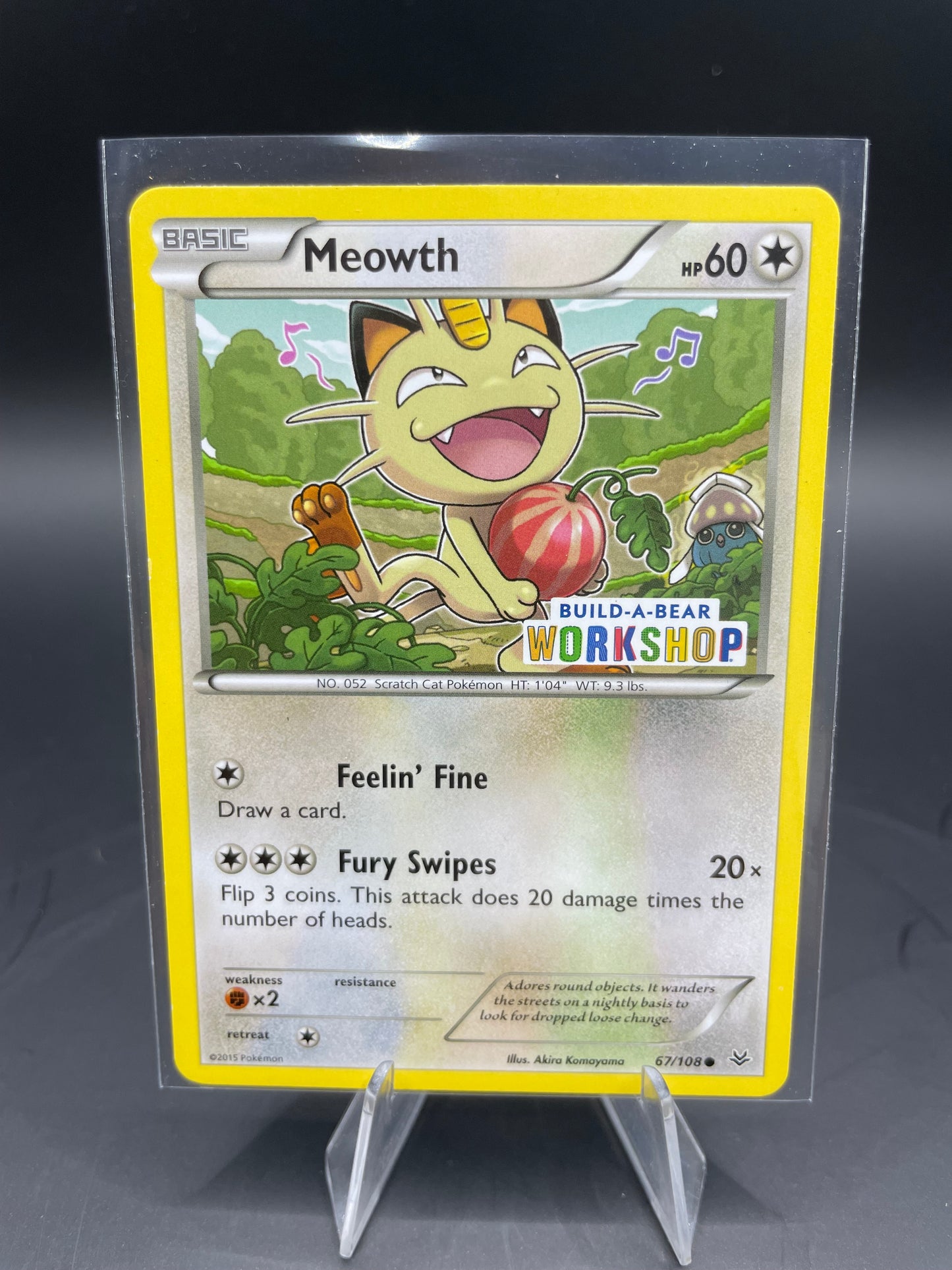 Pokemon Meowth Build A Bear Workshop 67/108 (NM-)