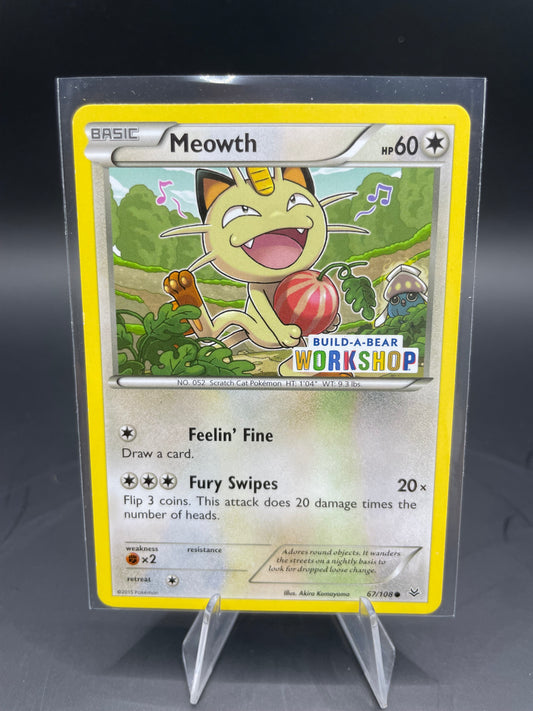Pokemon Meowth Build A Bear Workshop 67/108 (NM-)