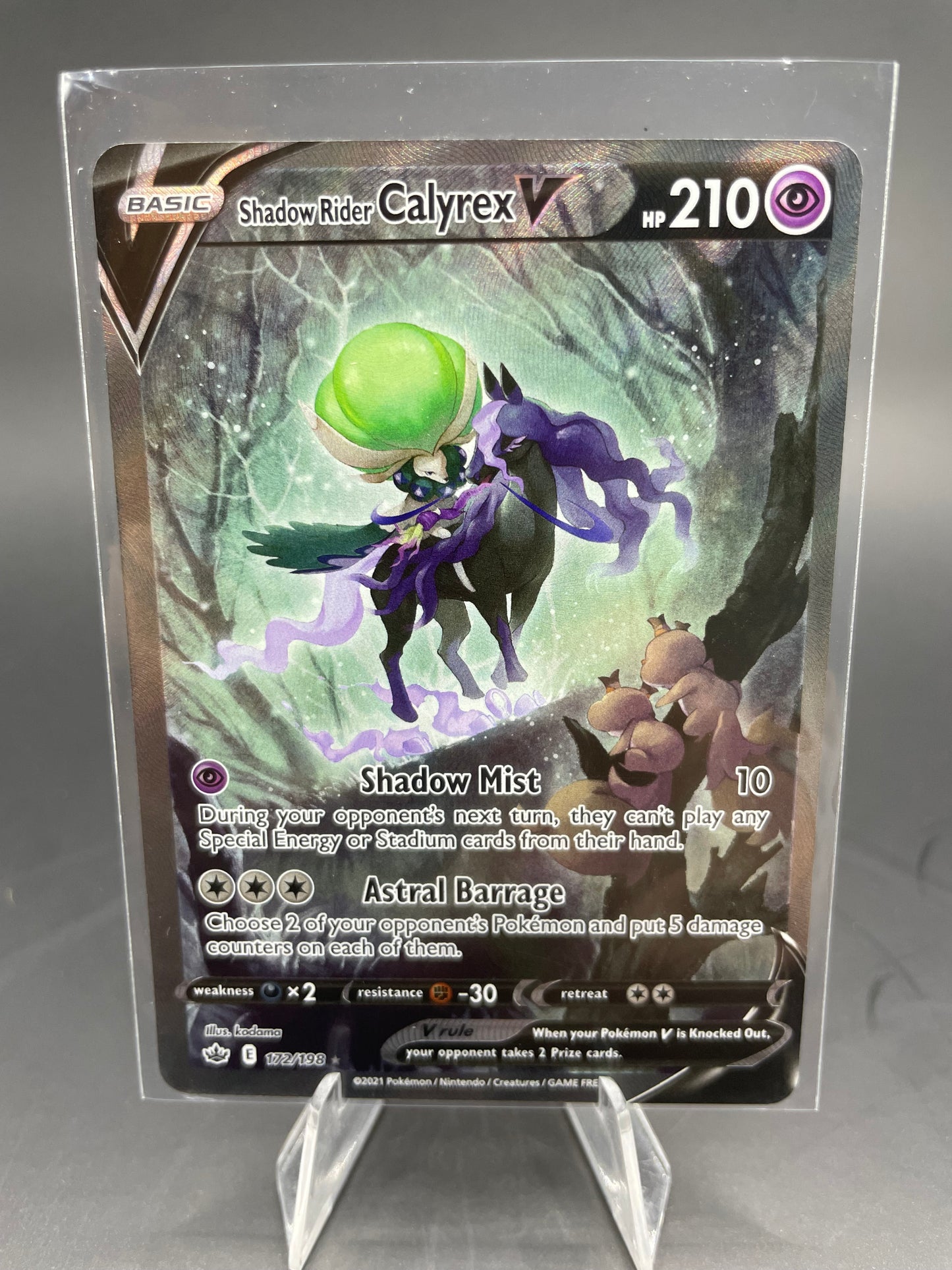 Pokemon Shadow Rider Calyrex V Chilling Reign 172/198 (NM)