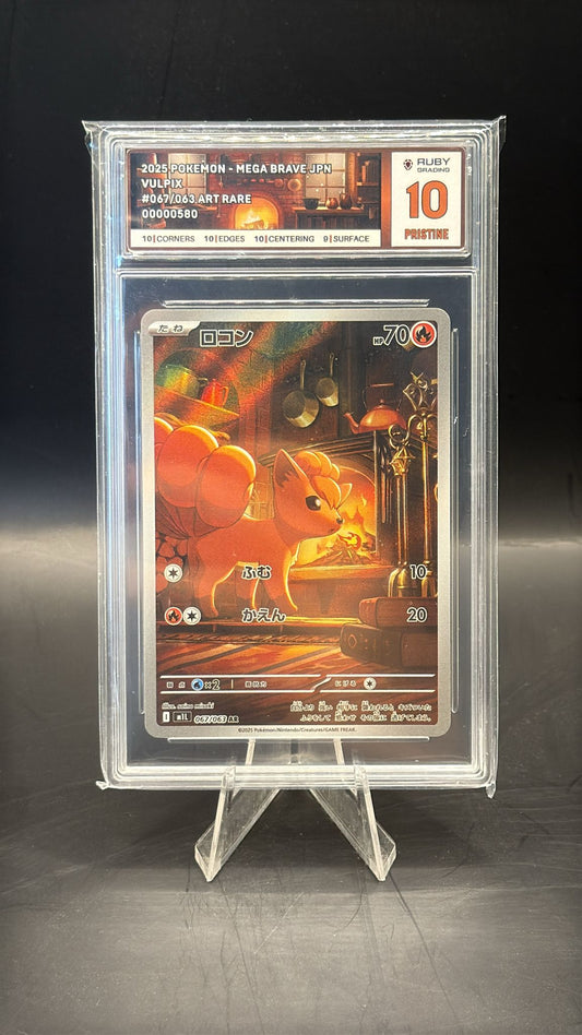 RUBY GRADING PRISTINE 10 VULPIX  - Japanese - 67/63