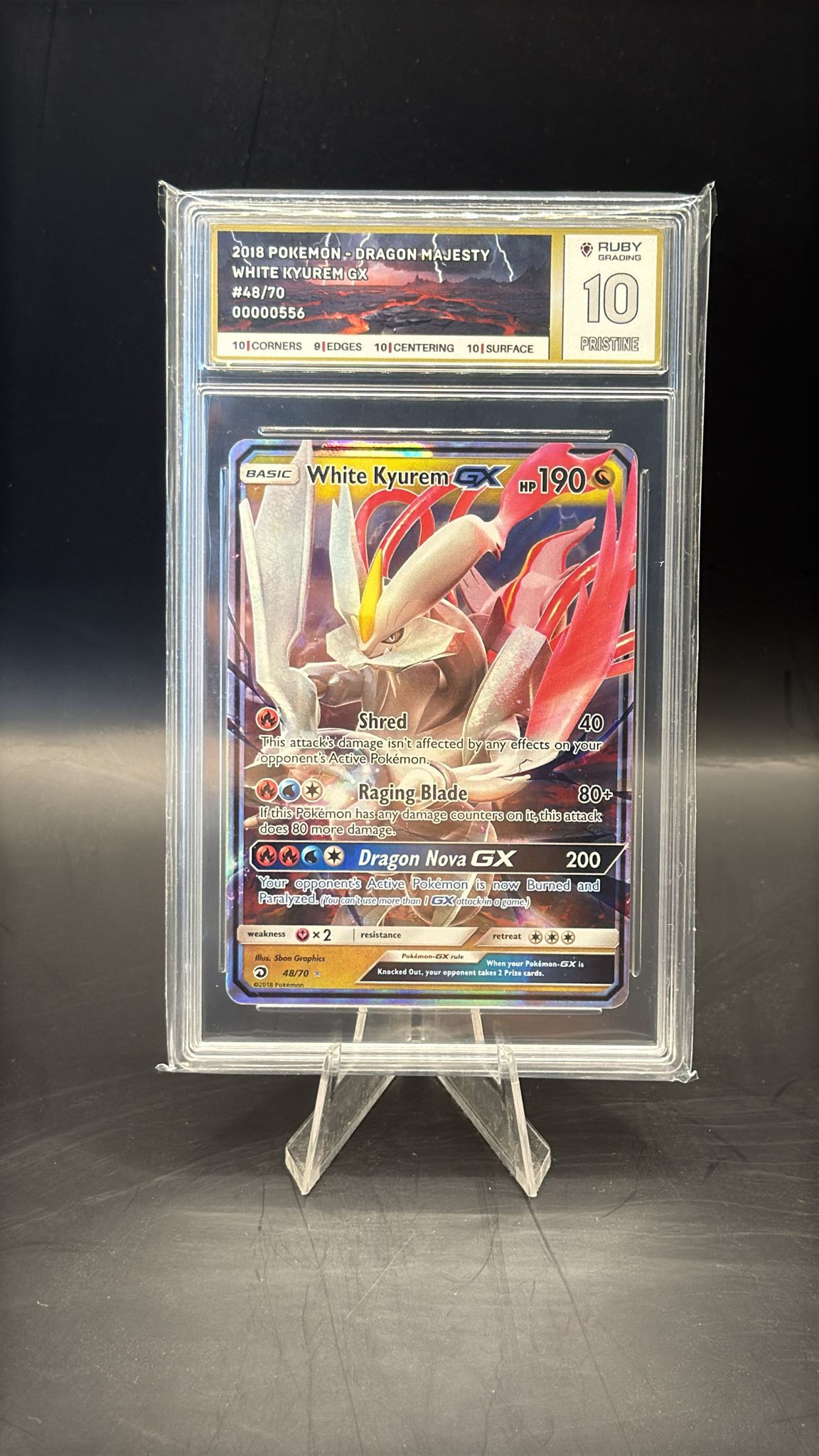 RUBY GRADING PRISTINE 10 WHITE KYUREM ex 48/70