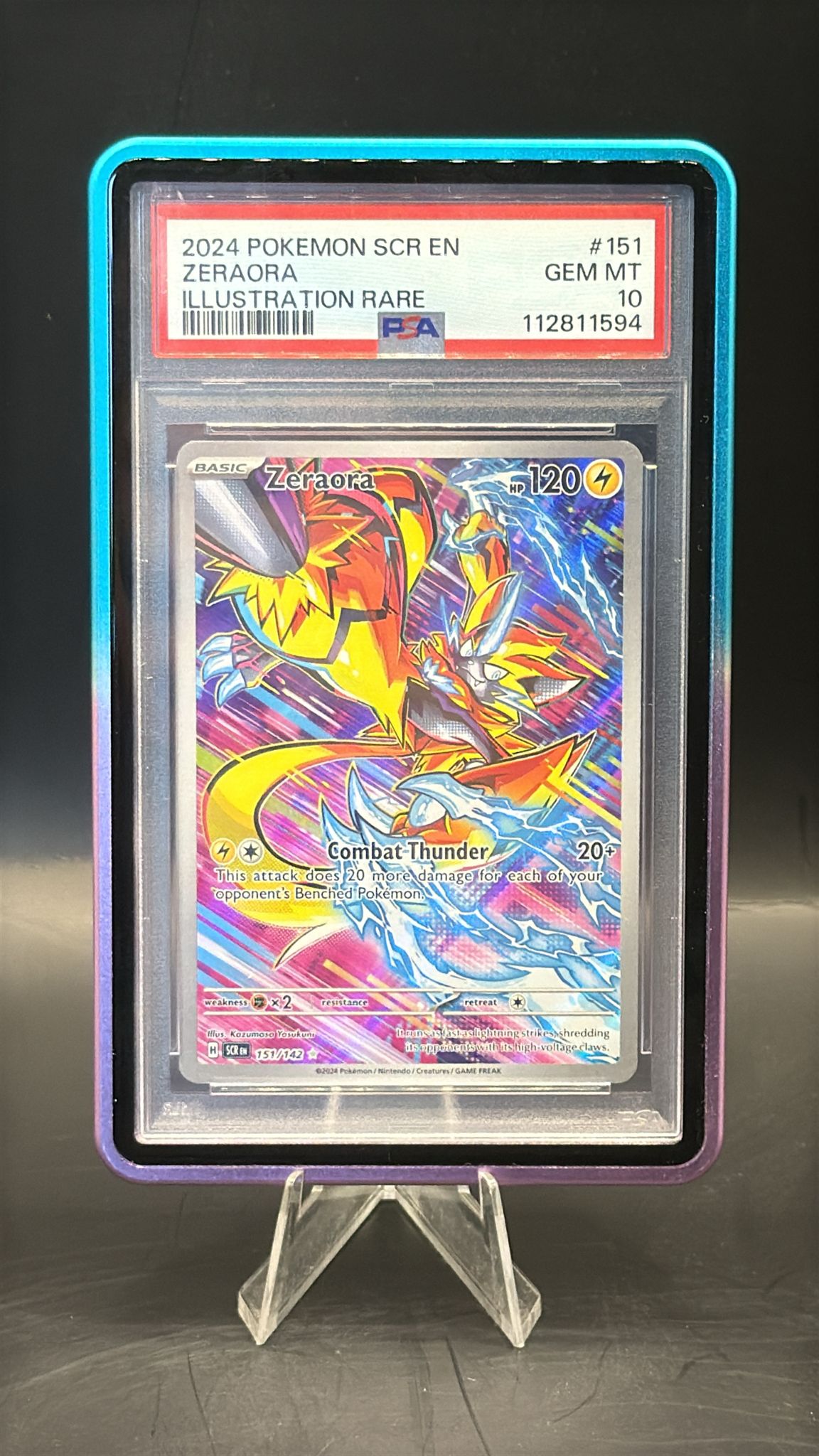 PSA GEM MINT 10 ZERORA 151/142 - FREE MAGNETIC CASE